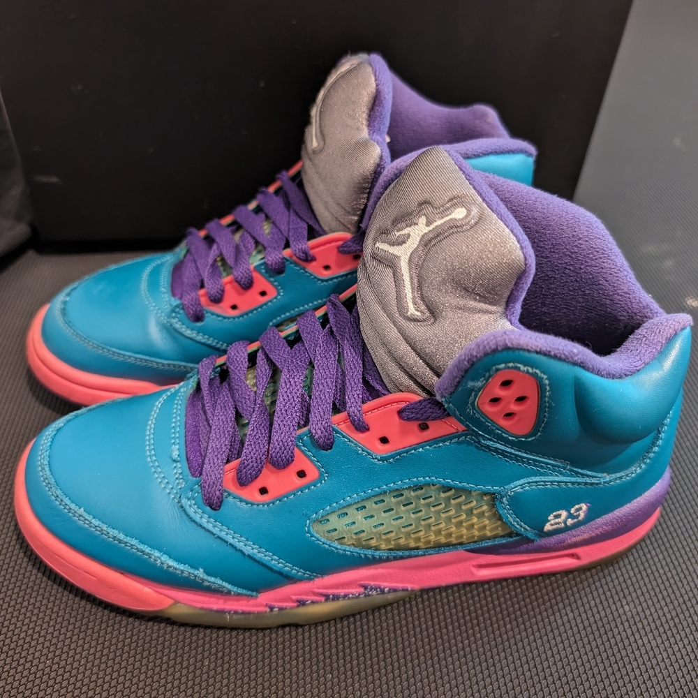 FREE SHIP | Youth 5.5 | Jordan 5 Retro Tropical Teal | Gently Used | 440892-307